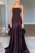 Margovil Strapless Satin Patchwork Flare Maxi Dress