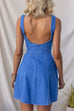 Open Back Sleeveless Denim Mini Dress