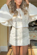 Margovil Bell Sleeves Lace Hollow Out Patchwork Ruffle Shirt