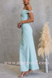 One Shoulder Ruched Bodycon Maxi Dress with Gold Spiral Accent