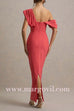 Draped One Shoulder Bodycon Maxi Party Dress