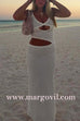 Margovil V Neck Adjustable Strap Cut Out Maxi Dress