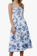 Margovil Adjustable Strap Back Lace-up Slit Midi Dress