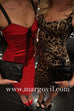 V Neck Leopard Splice Bodycon Midi Cami Dress