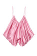 Margovil Spaghetti Strap Draped Satin Top