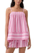 Margovil Striped Square Neck Cami Top and Shorts Lounge Set