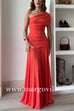 Off Shoulder Ruched Flare Maxi Dress