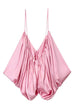 Margovil Spaghetti Strap Draped Satin Top