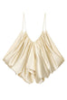 Margovil Spaghetti Strap Draped Satin Top