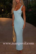 Margovil U Neck Sleeveless Sequin Bodycon Maxi Dress