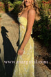 Margovil Strapless Tie Back Cut Out Floral Print Maxi Dress