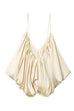 Margovil Spaghetti Strap Draped Satin Top