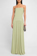 Margovil Strapless Tube Patchwork Pleated Maxi Dress