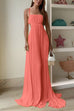 Margovil Spaghetti Strap Back Cut Out Pleated Maxi Dress
