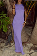 Margovil Sleeveless Open Back Glitter Bodycon Maxi Dress