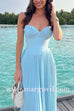 Margovil Strapless V Neck Corset Pleated Maxi Dress