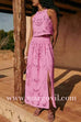 Margovil Lace Hollow Out Slit A-line Maxi Skirt