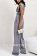 Margovil Ruched Asymmetrical Top and Wide Leg Pants Set