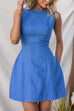 Open Back Sleeveless Denim Mini Dress