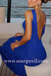 Margovil Sleeveless Open Back Glitter Bodycon Maxi Dress