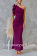 Frill One Shoulder Sleeveless Cut Out Waist Mesh Maxi Dress