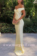 Margovil Off Shoulder Backless Cut Out Satin Maxi Dress