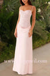 Margovil Spaghetti Strap Lace Patchwork Maxi Dress