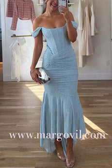 Margovil Sleeveless Ruched Waist Ruffle Hem Jacquard Maxi Dress
