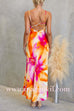 Sleeveless Open Back Waisted Floral Print Maxi Dress
