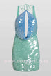Margovil Halter Cut Out Open Back Sequin Mini Dress
