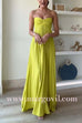 Margovil Exquisite Strapless Pleated Maxi Party Dress