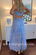 Margovil Sleeveless Crop Top and A-line Maxi Skirt Lace Set