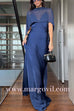 V Neck Spaghetti Strap Backless Satin Maxi Party Dress