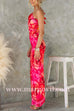Margovil Ruffle One Shoulder Floral Print Bodycon Maxi Dress