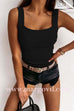 Margovil Square Neck Ribbed Knit Tank Top