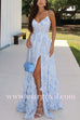 Margovil Back Lace-up Ruffle Hem Slit Floral Print Maxi Cami Dress