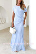 One Shoulder Ruched Waist Maxi Party Dress