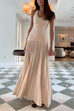 Scoop Neck Sleeveless Patchwork Swing Maxi Dress