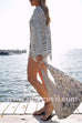 Margovil Collared V Neck Shirt and Side Slit Shorts Vitamin Sea Print Set