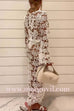 Margovil Long Sleeves Crop Top and Tie Waist Wrap Maxi Skirt Lace Set