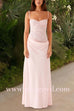 Margovil Spaghetti Strap Lace Patchwork Maxi Dress