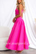 One Shoulder Cut Out High Low Hem Maxi Swing Dress