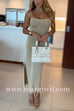 Backless Lace-up Side Slit Knit Maxi Cami Dress
