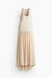 Scoop Neck Sleeveless Patchwork Swing Maxi Dress