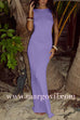 Margovil Sleeveless Open Back Glitter Bodycon Maxi Dress