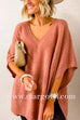 Chicest V Neck Loose Fit Solid Poncho Sweater