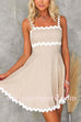 Margovil Waisted Ric Rac Color Block Cami Sundress