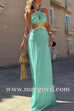 Tie Bow Backless Cut Out Color Block Maxi Dress