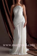 Strapless Patchwork Pleated Flare Maxi Dress