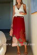 High Waist Floral Print Midi Skirt